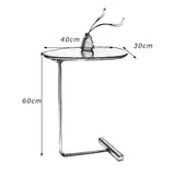 Tables Basses Table D'appoint Table d'angle en Fer Forgé Canapé Table D'appoint Table D'étude Simple Salon Petite Table Basse (Color : Black, Size : 40 * 30 * 60cm)