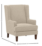 Stone & Beam Highland Modern Wingback Accent Chair, 32" W, Oatmeal