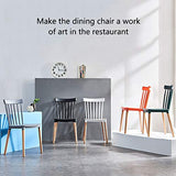 DJFIOSD Chaise De Salle À Manger Nordique, Chaise De Café Confortable Et Décontractée Chaise De Petit-Déjeuner en Plastique Chaise d'angle De Loisirs en Bois Massif en PP,Gray Blue