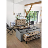iDiffusion Canapé 3 Places Odilon - Tissu - Gris Clair