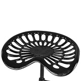 IKAYAA Industriel Tabouret de Barre de siège de Tracteur en Fonte Industrielle Hauteur réglable Chaise pivotante à Barres en métal