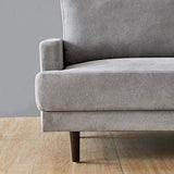 Canapé d'angle en forme de L, canapé d'angle réversible 3 places, canapé moderne rembourré avec repose-pieds ottoman pour salon, salon (gris, 266 cm)