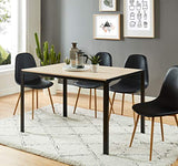 BAITA Birgit Lot de 4 chaises, Noir, h86cm