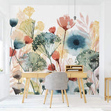 Papier peint adhésif - Wild Flowers In Summer I - Mural Carré 240 x 240 cm