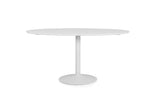 Tenzo 3211-910 Taco Designer Table Salle à Manger Ovale, Blanc, MDF, H 74 x 160 x 110 cm (HxLxP)