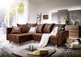 MASSIVMOEBEL24.DE Canapé d'angle (Marron) - Inspiration Vintage - Maia