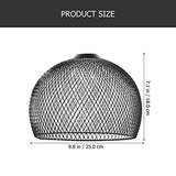 Zerodeko Abat-Jour De Suspension Noir Accessoires D'abat-Jour De Suspension Industrielle En Maille Rétro En Métal/Abat-Jour De Lumière De Couloir Adapté À La Prise E26 / E27light (3)