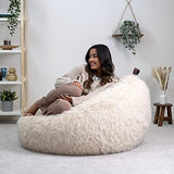 icon Pouf Fauteuil en Fausse Fourrure Cocoon, Pouf Geant de Salon, Pouf Fauteuil pour Adultes avec Remplissage