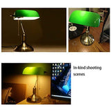 Lampe de Banquier - Verre Opaline - 38 CM - Chaînette