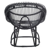 Paris Prix - Fauteuil Design en Rotin Margot 86cm Noir