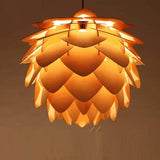 YingZW Décoration Simple Lampe Rétro Bois Naturel Clair Bois tissé à la Main au Plafond en Bois Chambre Salon Plafond Café Bar Couloir,50cm