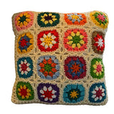 dedepeng Housse de coussin en crochet faite à la main - 45 x 45 cm - Carré - Pour la maison, la chambre à coucher, le bureau - Décorative