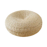 Coussin japonais en tatami, épaissi à la main Coussin en paille de tatami de baie vitrée Coussin en paille N, coussin plat respirant, tapis de sol pour la méditation de yoga