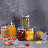 6 Paquets Bocaux en Verre Avec Couvercles, Mason Jars 450ml Bocaux de Stockage de Nourriture Pour Conserve Confiture,Yaourts de Miel Haricots Avec des Couvercles de Rechange 18pcs