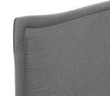 DHOME Tête de lit en Lin Naturel uni avec Bordures Tête de lit rembourrée Chambre à Coucher Moderne Top Trending (Gris Foncé, 160x105cm avec Pieds (Lits 150/160))