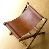 KaTiak Tabouret télescopique Tabouret Pliant Tabouret Pliant en Cuir Camping en Plein air en Bois Pratique Tabouret de pêche Pliant Coussin en Cuir Chaise de Plage