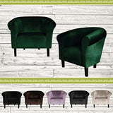 Fortisline Fauteuil Crapaud Monaco Velvet en Velours Noir sièges pour Salon Bistro caféW364_20