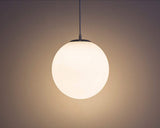 AUA Lustre boule en verre, Lampe suspension, Lampe intérieur simple pour Chambre Salon Couloir Restaurant Café 1pcs (25CM)