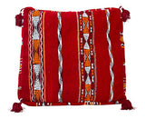 Rouge Kilim marocain Pouf Housse de Pouf, Ottoman, Coussin de Sol