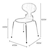 ZY Dining chair Chaise Fourmi Simple, Chaise de Salle à Manger décontractée, siège en Bois courbé + Pieds en Fer forgé, de Conception Ergonomique, pour Restaurant/Bureau/comptoir/Famille
