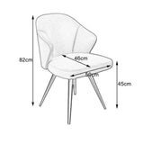 Natiya Chaise De Salle À Manger en Cuir PU Pieds en Métal Doré Modernes pour La Salle À Manger Bureau Salon Salle À Manger Cuisine