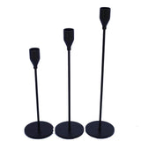 F Fityle Lot de 3 Photophores Modernes/Grands Bougeoirs - Métal Noir - Noir + Noir, comme décrit