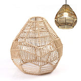 pologmase Abat Jour en Macramé - Corde en Papier Rotin Boho Tissé À La Main Couverture De Suspension Suspendue Boho Abat Jour en Osier pour Îlot De Cuisine, Chambre, Restaurant, Salle À Manger