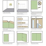 HOMN LIVING Tête de lit Mauro 200 cm, Imitation Bois, MDF avec imprimé réaliste, 200 cm (Largeur) 0,5 cm (Profondeur) 60 cm (Hauteur)