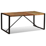 vidaXL Table Salle à Manger Bois de Récupération Massif 180 cm Table à Manger