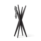 Mobili Fiver, Porte-Manteau sur Pied Design, Emma Frêne Noir, 80 x 80 x 170,5 cm, Made in Italy
