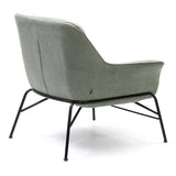 Tousmesmeubles Fauteuil avec accoudoirs Vert Gris Tissu/Métal - TEULAT Sadira - L 88 x l 84 x H 87 - Neuf
