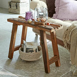 Loberon® Table d'appoint Salinquas - Bois de sal revalorisé - H/L/P env. 65/50/20 cm - Marron Vieilli