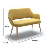 Marque Amazon - Alkove - canapé d'appoint Andre, Jaune