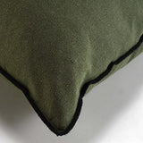 COUSSIN DEHOUSSABLE SURJET 50 x 50 CM COTON RECYCLE UNI MISTRALINE KAKI