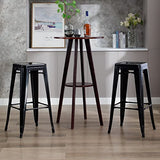 DUHOME Tabouret de Bar en Métal Lot de 2, 76cm Tabouret Haut Empilable Tabouret de Comptoir Industrielle pour Bar Bistro Cuisine