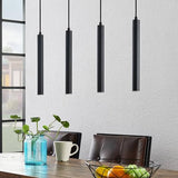 Arcchio LED Suspension Kammeron (Moderne) en Noir Métal e. a. pour Salon & Salle à manger (à 4 lampes,), Suspension, lampe, plafonnier, suspension