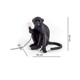 Lampe de table Singe en résine 34 * 30 * 42cm (Couleur : NOIR)
