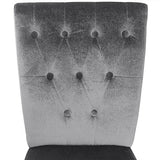 INTENSEDECO Lot de 2 chaises capitonnées Chaza Velours Gris