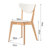 Chaise scandinave HUIQISolid Bois Chaise De Chaise Nordic Dossier Chaise Ordinateur Conférence Loisirs Chaise Tabouret Blanc 79 * 45CM fauteuil patchwork