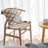 LOMOHOO Housses de Coussin décoratif pour canapé-lit, taies d'oreiller carrées en Coton avec Pompons, Oreiller de Coussin Boho pour Salon, 18 x 18 Pouces café (1pc) (Coffe)