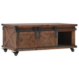 vidaXL Bois de Sapin Massif Table Basse Marron Table d'Appoint Table de Salon