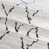 Tapis à Poils Ras, Conception berbère, Tapis Crème, 200 x 290 cm, Tapis de Style bohème, Tapis Salon