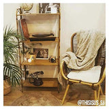 JARDIN DECO Fauteuil en rotin Croco avec Coussin Bontang