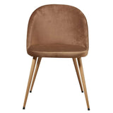 Chaise de Séjour Scandinave velours,Taupe, 47cm x 77cm x 50cm, Lot de 4