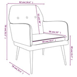 vidaXL Fauteuil Noir 62x79x79 cm Velours
