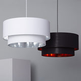 LEDKIA LIGHTING Suspension Textile Reflect Duo Blanc