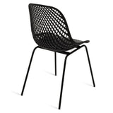 IDMarket - Lot de 4 chaises Maelys Noires Pied métal pour Salle à Manger