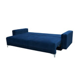 E-MEUBLES Canapé lit Convertible Salon Relax Noveau scandinave Design Revêtement de Canapé Melisa (Bleu foncé)