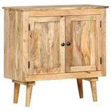 vidaXL Bois de Manguier Massif Buffet Armoire de Rangement avec 2 Portes Commode Meuble de Rangement Armoire Latérale Maison Intérieur 75x35x75 cm