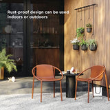 Umbra Ringo Chaise de Salle à Manger Moderne pour intérieur ou extérieur, Sierra, Métal, Terre Cuite, Marron, Taille Unique